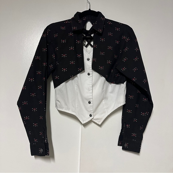 Vintage Back at the Ranch Western style top Size PM - Picture 1 of 8